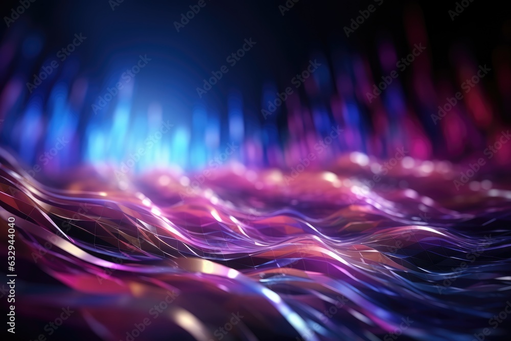 Aufkleber a close up of a blurry background with lights. digital technological background image.