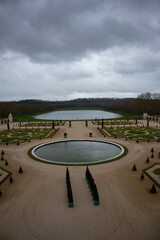 Giardini della villa di Versailles, vicino a Parigi, Francia