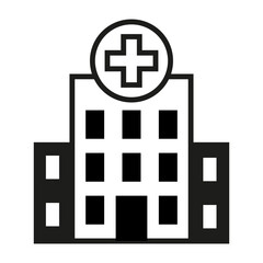 Hospital icon. Vector illustration. EPS 10.