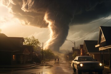 Tornado in the town