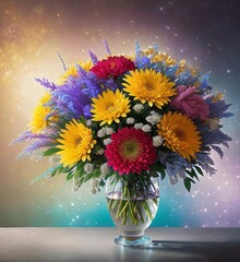 Chrysanthemums, among the gems, a colorful beautiful bouquet of Chrysanthemums 3