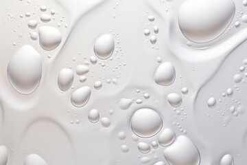 A close up of water droplets on a surface. Digital image.