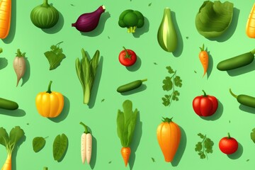 Vegetables seamless pattern
