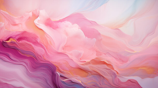 Fantasy pink wallpaper with  texture material of golden swirls