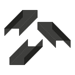 Fototapeta premium Staple pin icon. Stapler metal staple icon. Vector illustration. EPS 10.