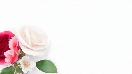 flower on white background, wedding and birthday invitation text massage white background