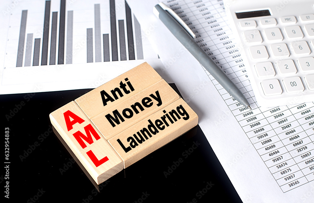 Poster word kpi made with wood building blocks with chart