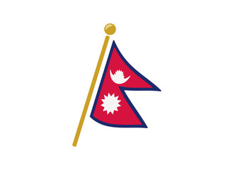 ネパールの国旗アイコン ベクターイラスト - obrazy, fototapety, plakaty