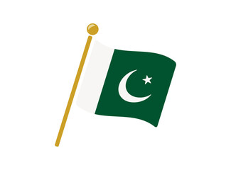 パキスタンの国旗アイコン ベクターイラスト
