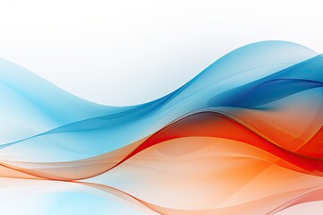 abstract background with blue and orange waved lines for brochure, website, flyer design