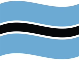 Botswana flag wave. Botswana flag. Flag of Botswana