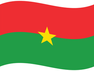 Burkina Faso flag wave. Burkina Faso flag. Flag of Burkina Faso