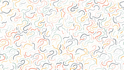Children art background with colorful line doodle style seamless pattern and vector illustration design.