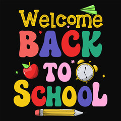 Back to school kids t shirt vector design.