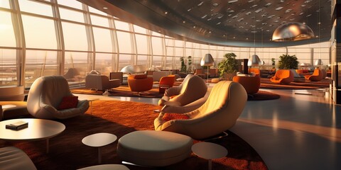 Interior Decoration of airport lounge