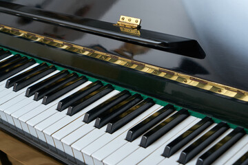 Details of a new wall type piano.