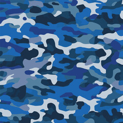 Camouflage seamless pattern. Trendy style camo, repeat print. Vector illustration. Khaki texture, perfect for military army design.