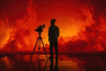 Fototapeta premium Movie film concept background