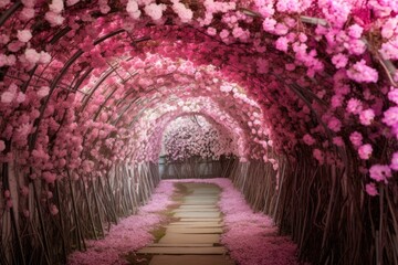 Beautiful flowers tunnel 