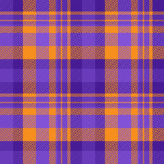 Background textile tartan of seamless fabric pattern with a plaid vector check texture.