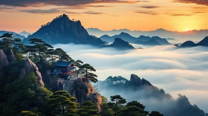 Foto auf Acrylglas Huang Shan Yellow Mountain in China travel picture