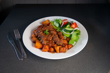Food in display for the photo shoot in Tokyo, Japan. Nowadays in 2022, people rely on the food delivery service