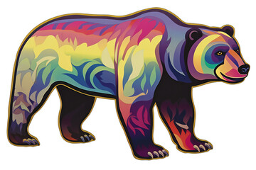 Illustration of a bear on a white background