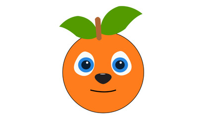 funny orange cartoon character 