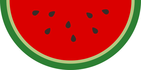スイカのイラスト・アイコン（watermelon）