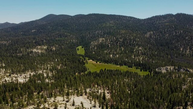 Aerial View of Sequoia National Forest near Kernsville, California
