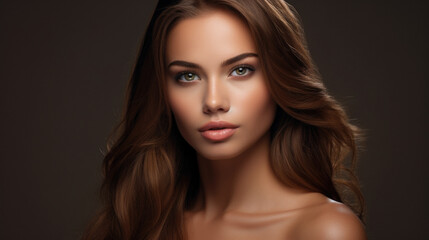 Naklejka premium Portrait of a sensual brunette woman