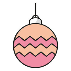 colorful christmas ball icon