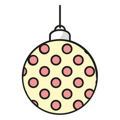 colorful christmas ball icon