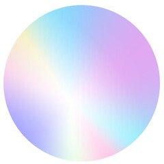 Holograph sticker label gradient circle emblem