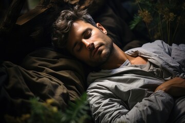 Fototapeta premium young man sleeping