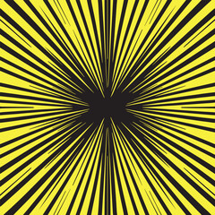 Yellow vector background with black lines elements isolated on square template. Artsy modern wallpaper backdrop drawing for poster or brochure cover.