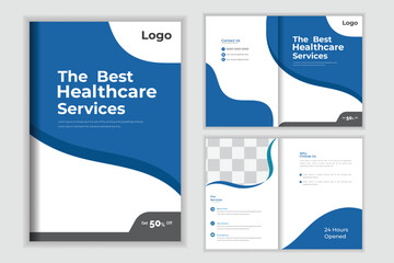 Medical Bi-Fold Brochure Or Flyer Design Template For Your Business