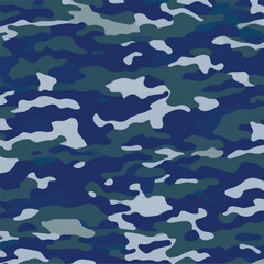 Camouflage seamless pattern. Trendy style camo, repeat print. Vector illustration. Khaki texture, perfect for military army design.