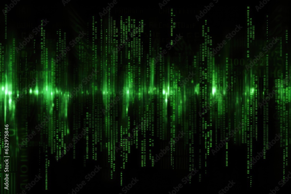 Canvas Prints abstract background, digital data , green matrix