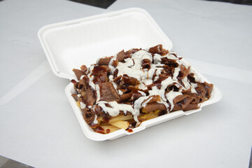 Food in display for the photo shoot in Tokyo, Japan. Nowadays in 2023, people rely on the food delivery service