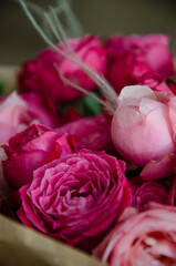 Bouquet of beautiful pink roses