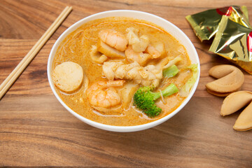 Food in display for the photo shoot in Tokyo, Japan. Nowadays in 2023, people rely on the food delivery service
