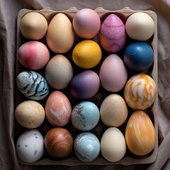 Easter colored eggs, 