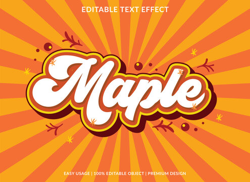 maple editable text effect template use for font style logo	