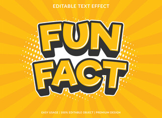 fun fact editable text effect template use for font style logo	 - obrazy, fototapety, plakaty