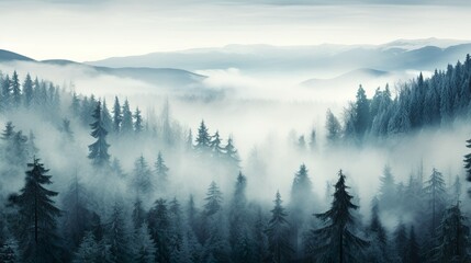 Obraz premium coniferous forest