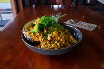 Food in display for the photo shoot in Tokyo, Japan. Nowadays in 2023, people rely on the food delivery service