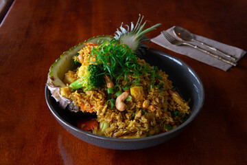 Food in display for the photo shoot in Tokyo, Japan. Nowadays in 2023, people rely on the food delivery service