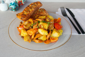 Food in display for the photo shoot in Tokyo, Japan. Nowadays in 2023, people rely on the food delivery service