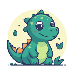Dinosaur image. Cute dinosaur isolated. Cartoon dinosaur © chekman
